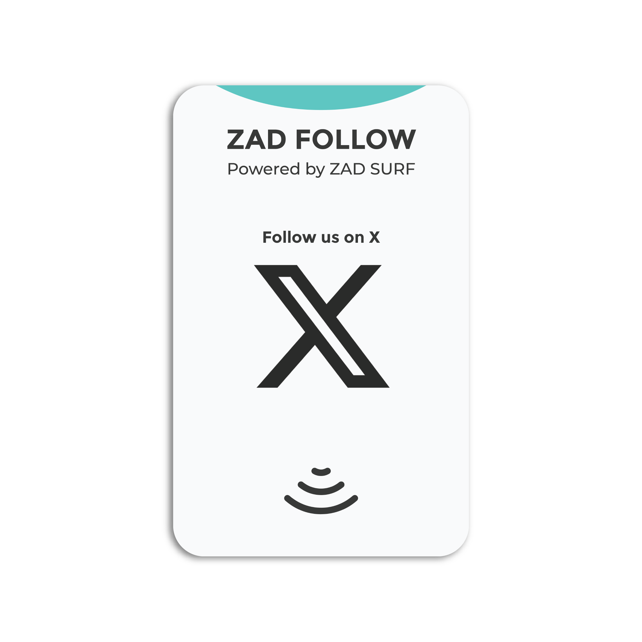 Pack of 10 Zad Follow. (X) Follows Card