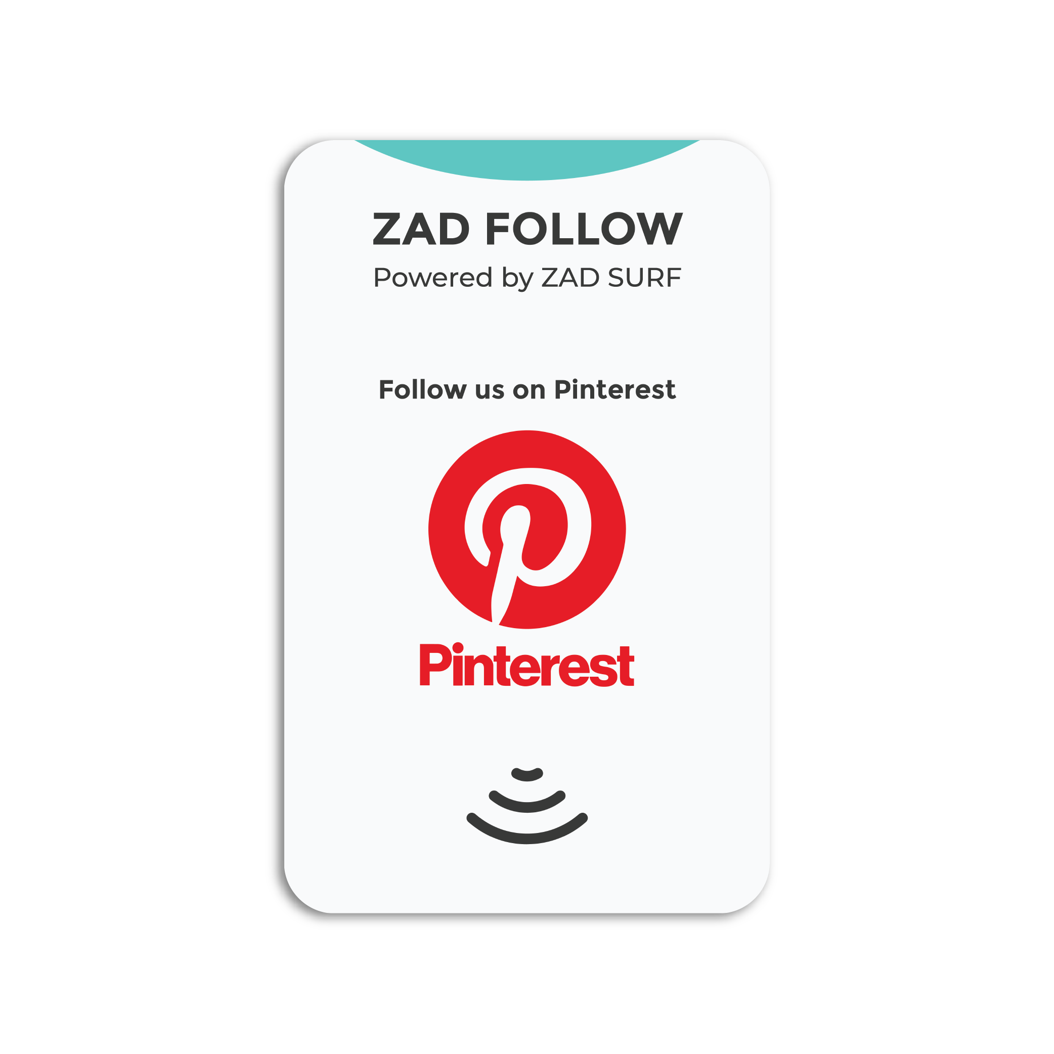 Pack of 10 Zad Follow. Pinterest Follows Card