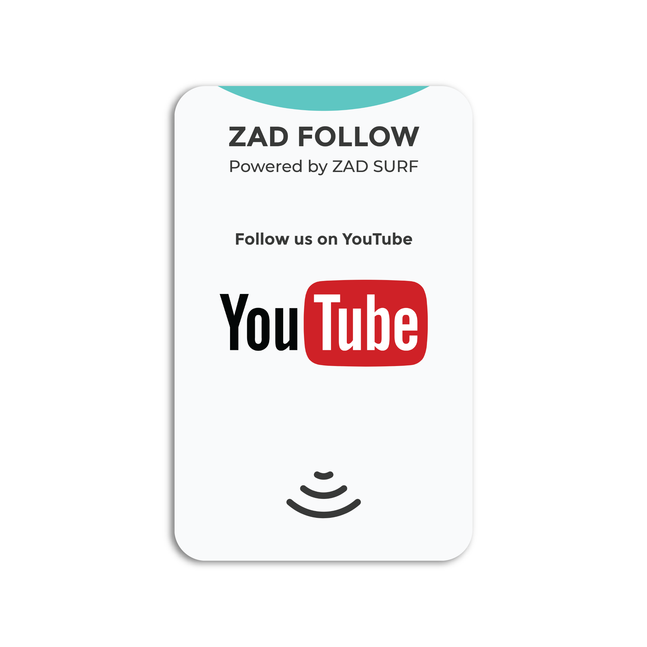 Pack of 10 Zad Follow. YouTube Follows Card