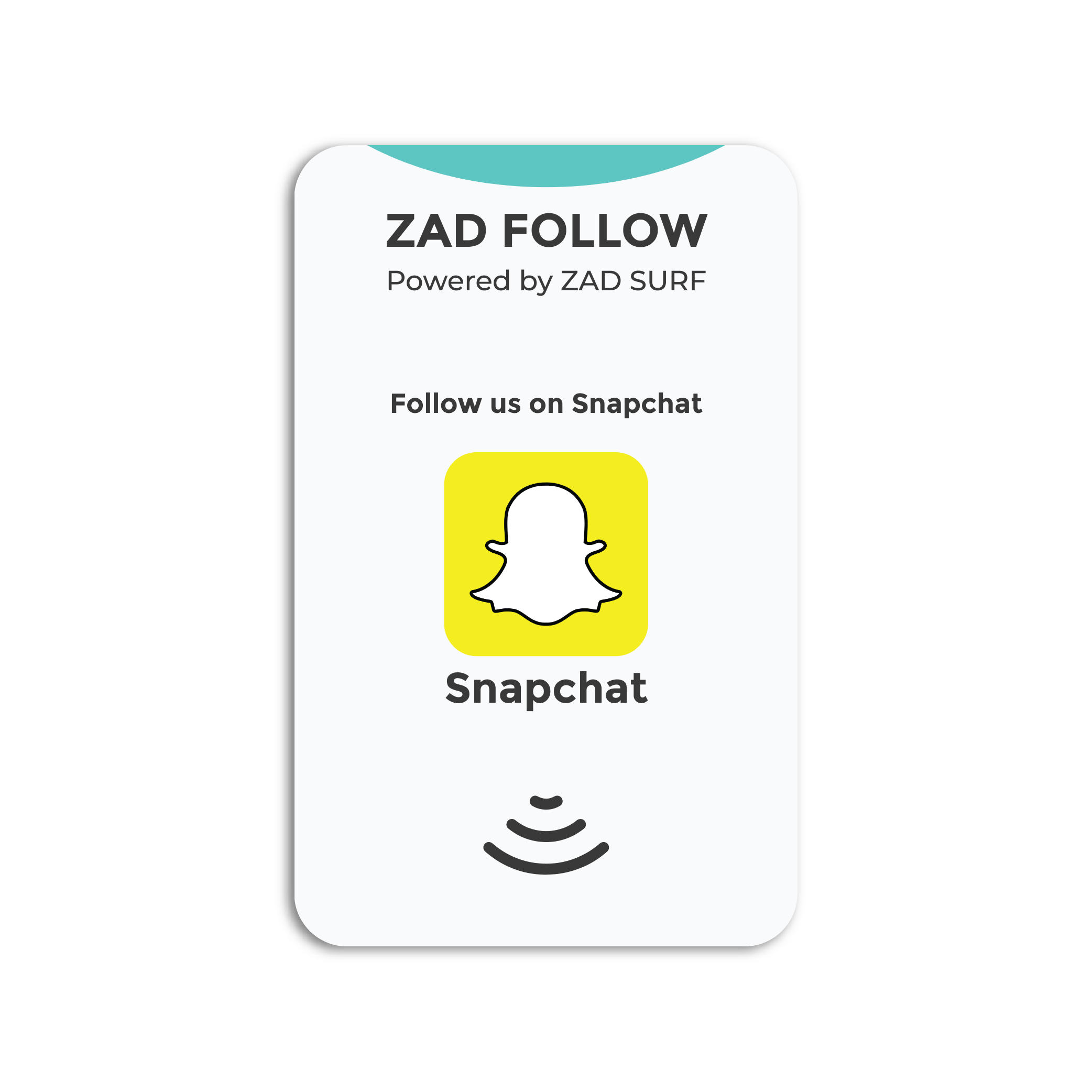 Pack of 10 Zad Follow. Snapchat Follows Card