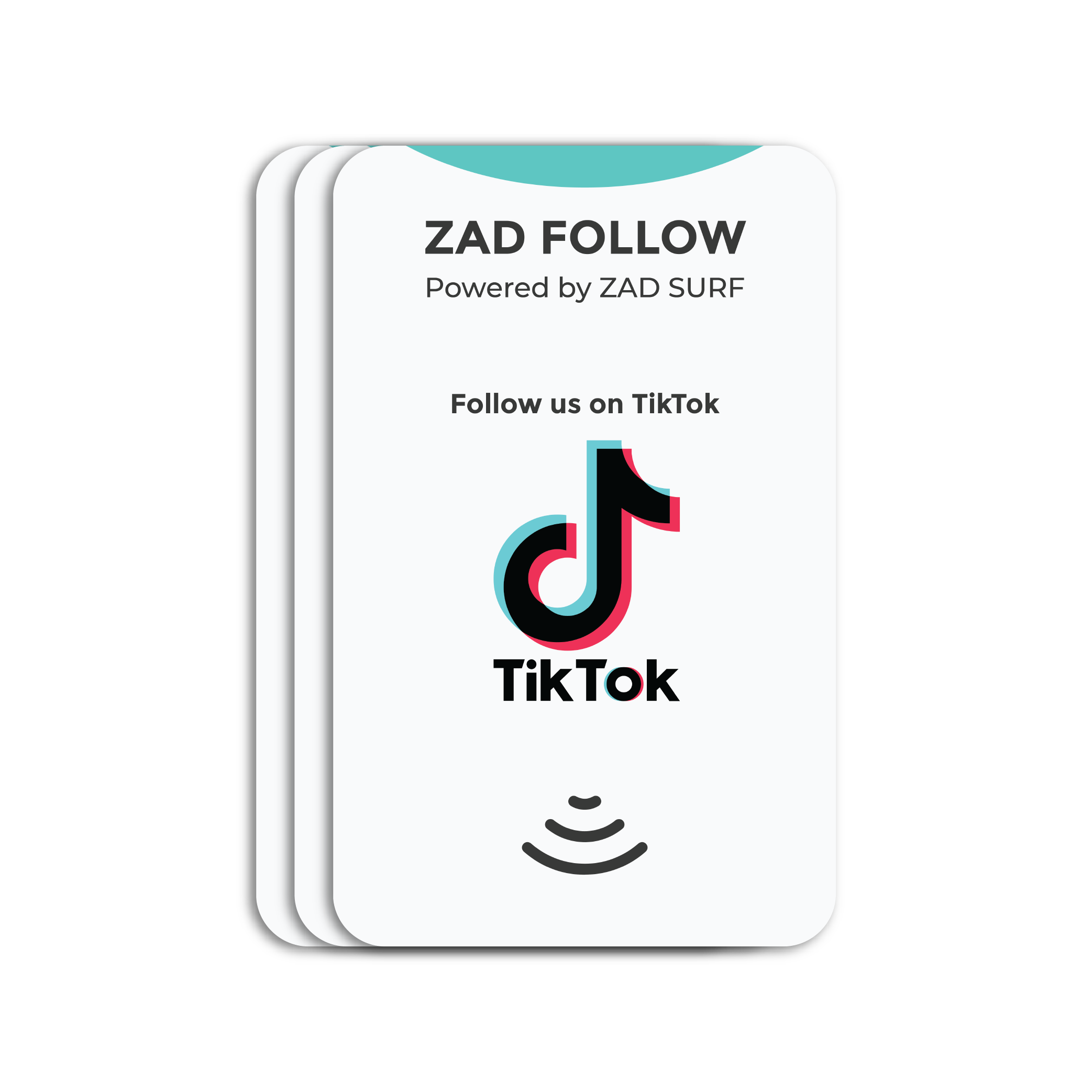 Pack of 3 Zad Follow. TikTok Follows Card