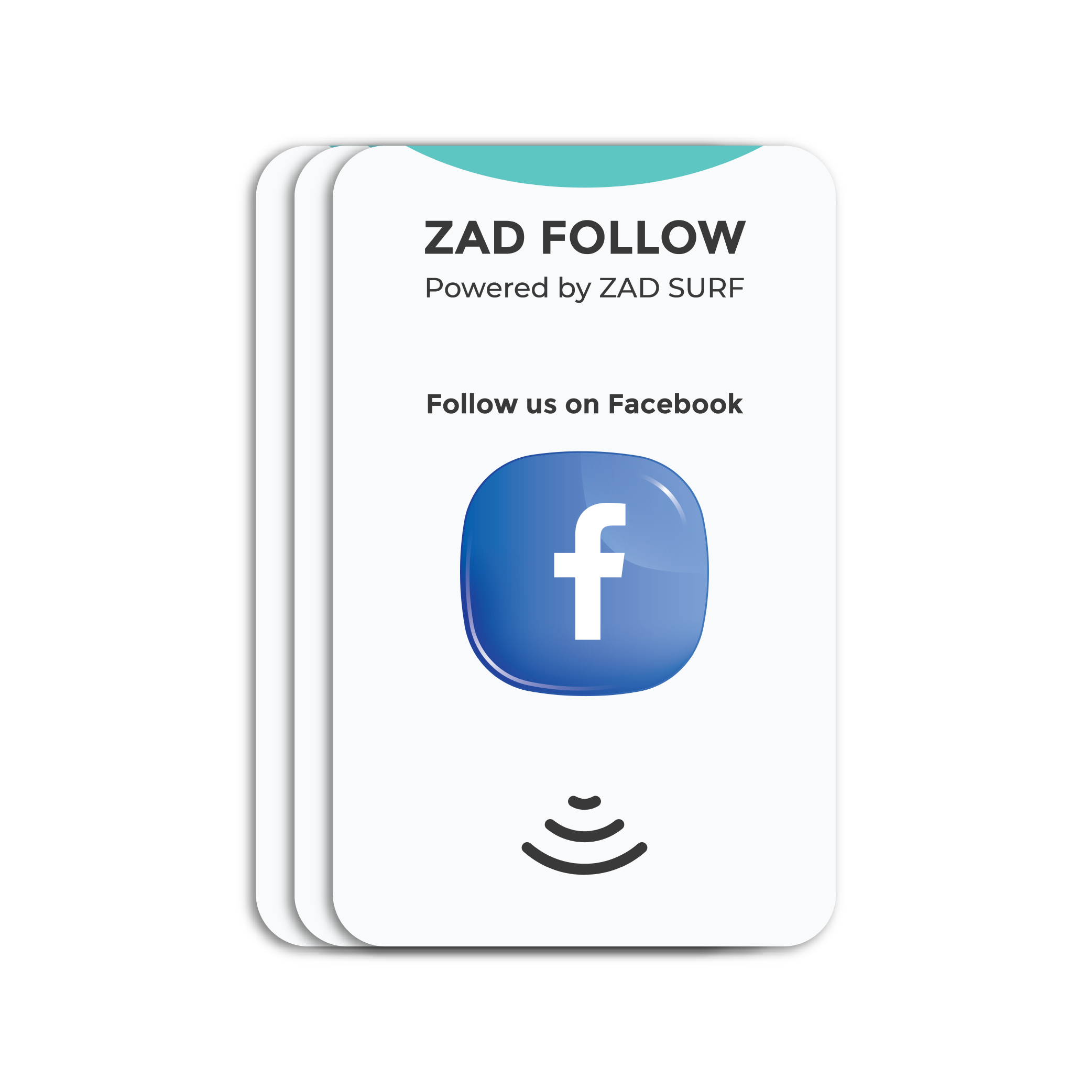 Pack of 3 Zad Follow. Facebook Follows Card