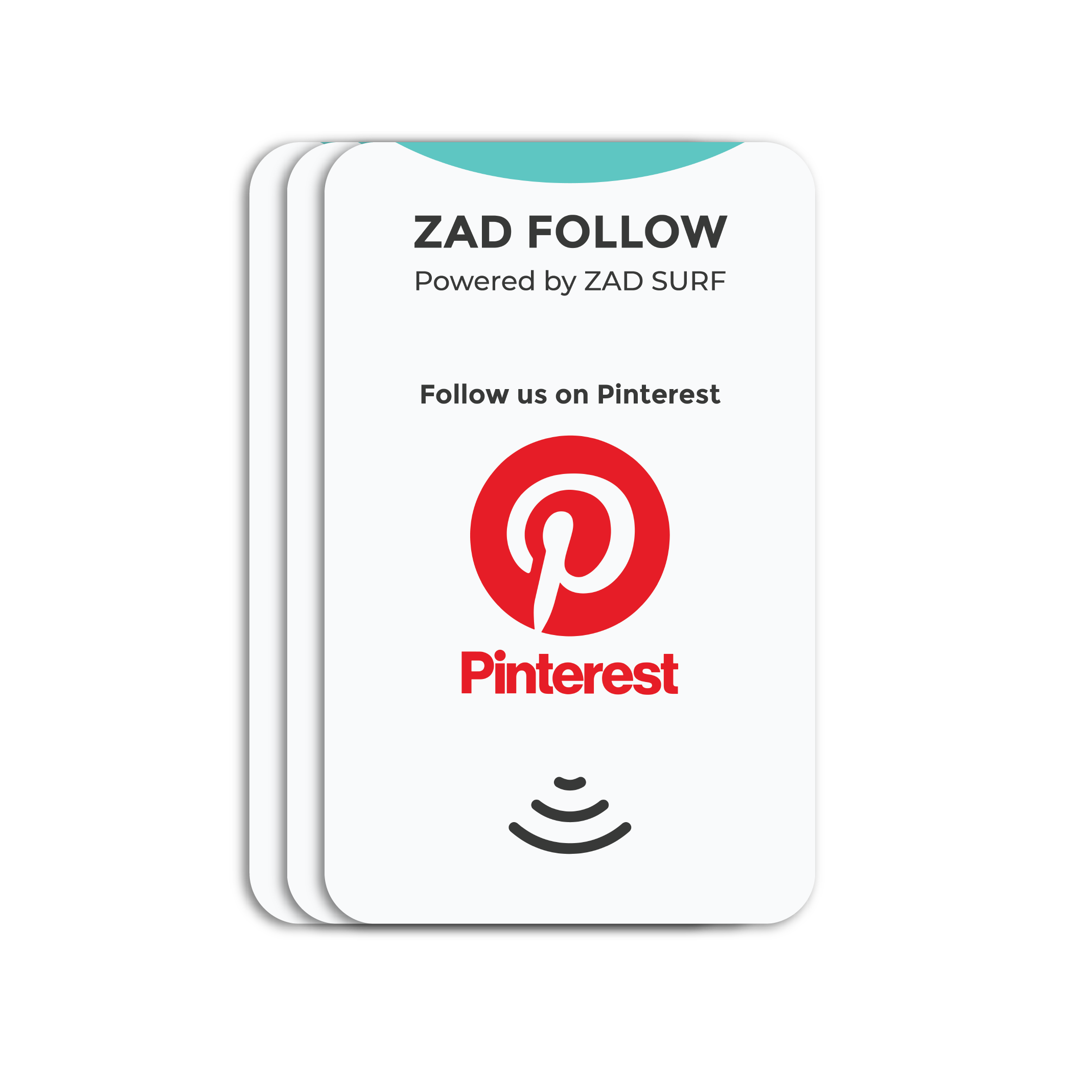 Pack of 3 Zad Follow. Pinterest Follows Card