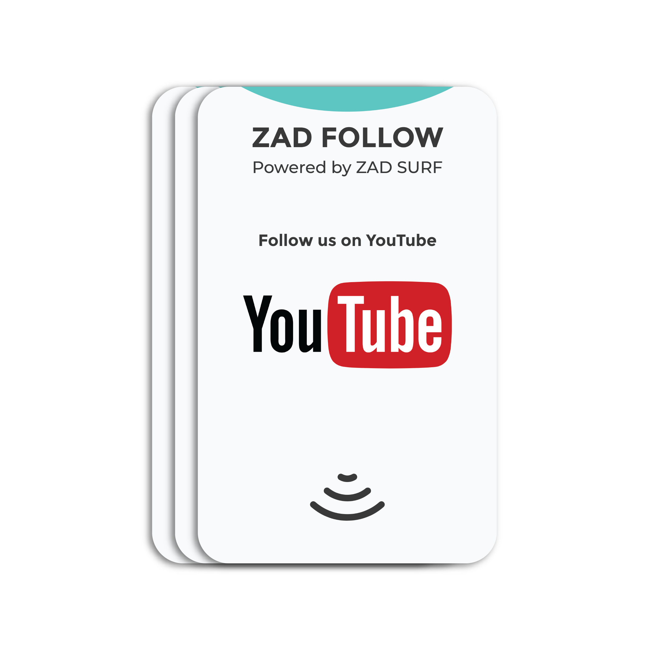 Pack of 3 Zad Follow. YouTube Follows Card