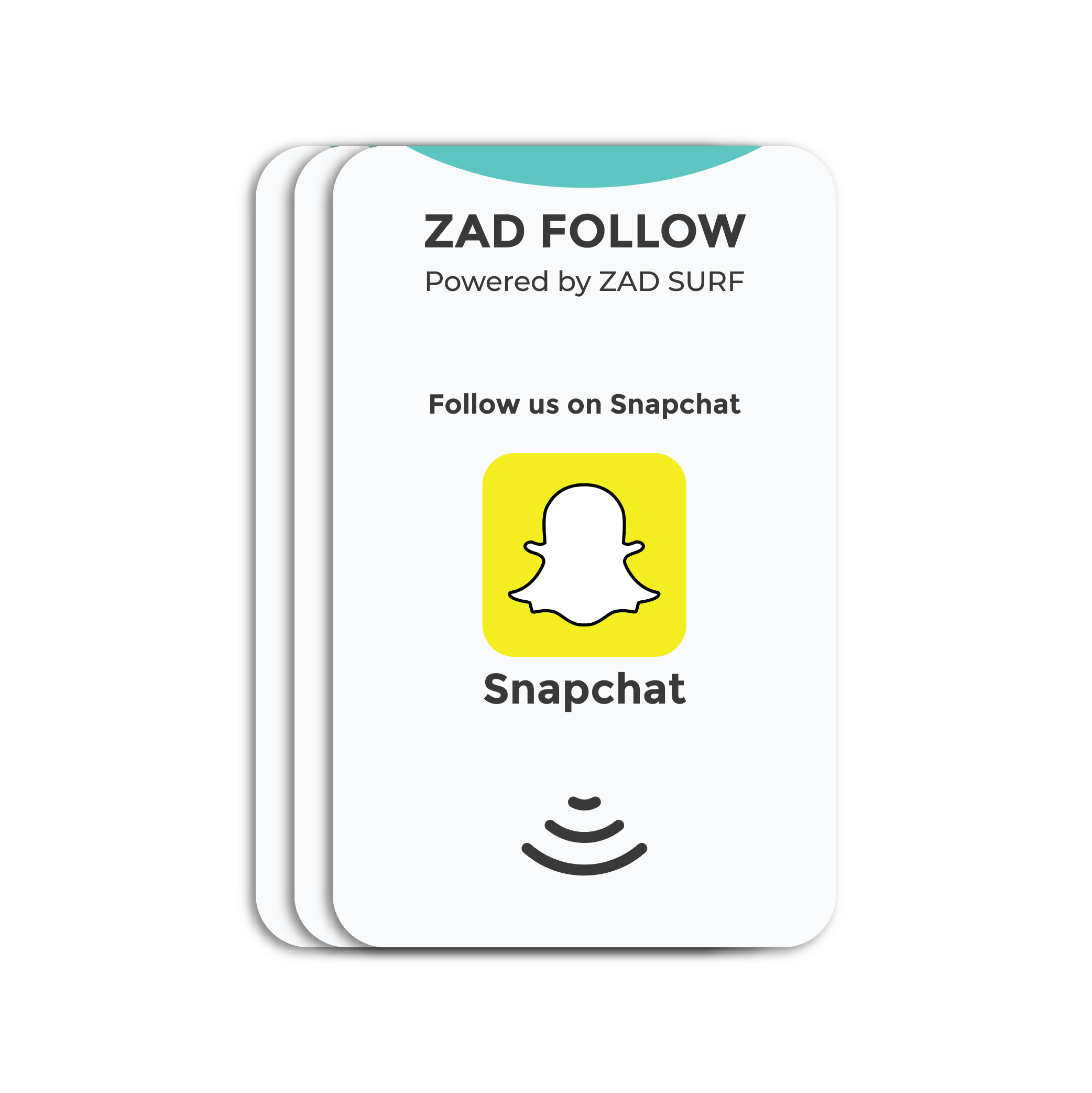 Pack of 3 Zad Follow. Snapchat Follows  Card