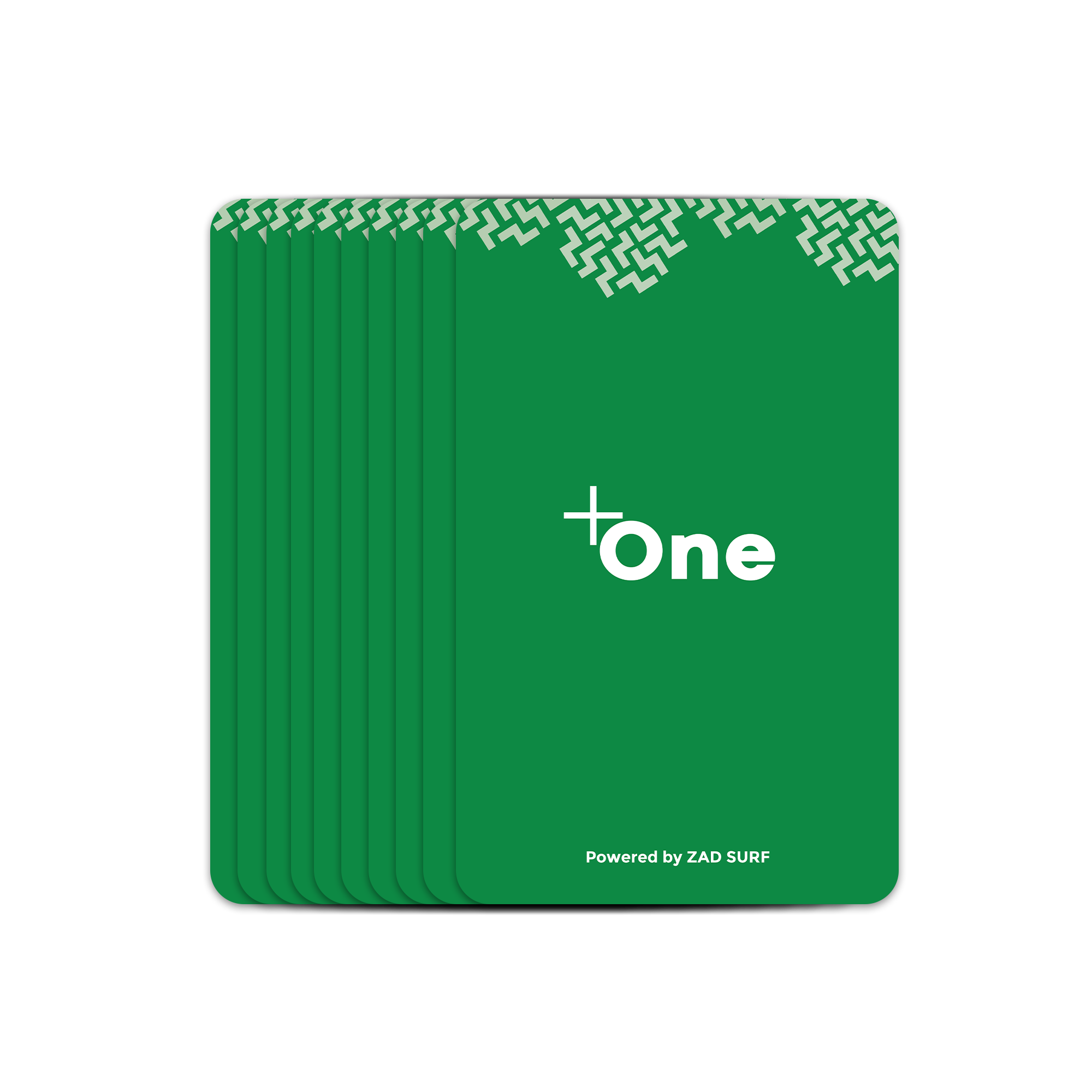 Pack of 10 Green Engraved Metal Business Card (+ One )