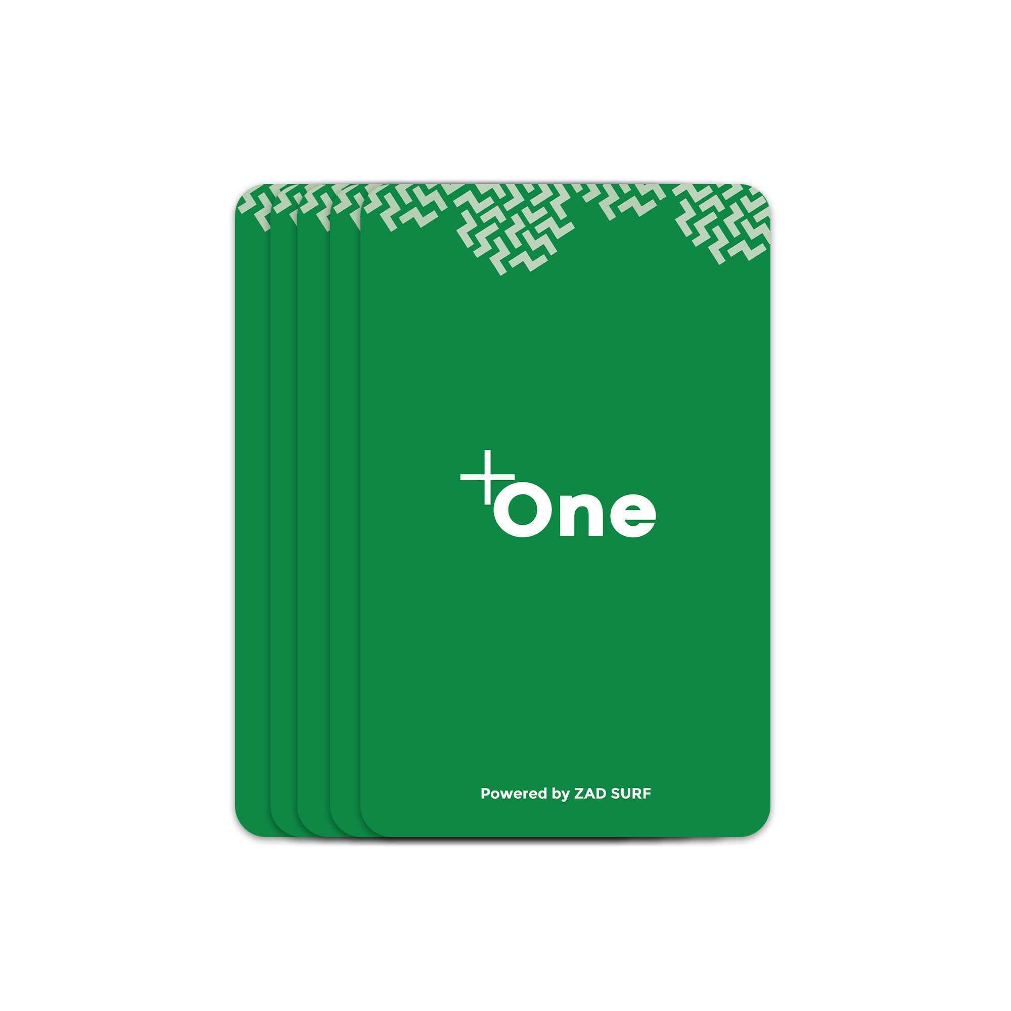 Pack of 5 Green Engraved Metal Business Card (+ One )