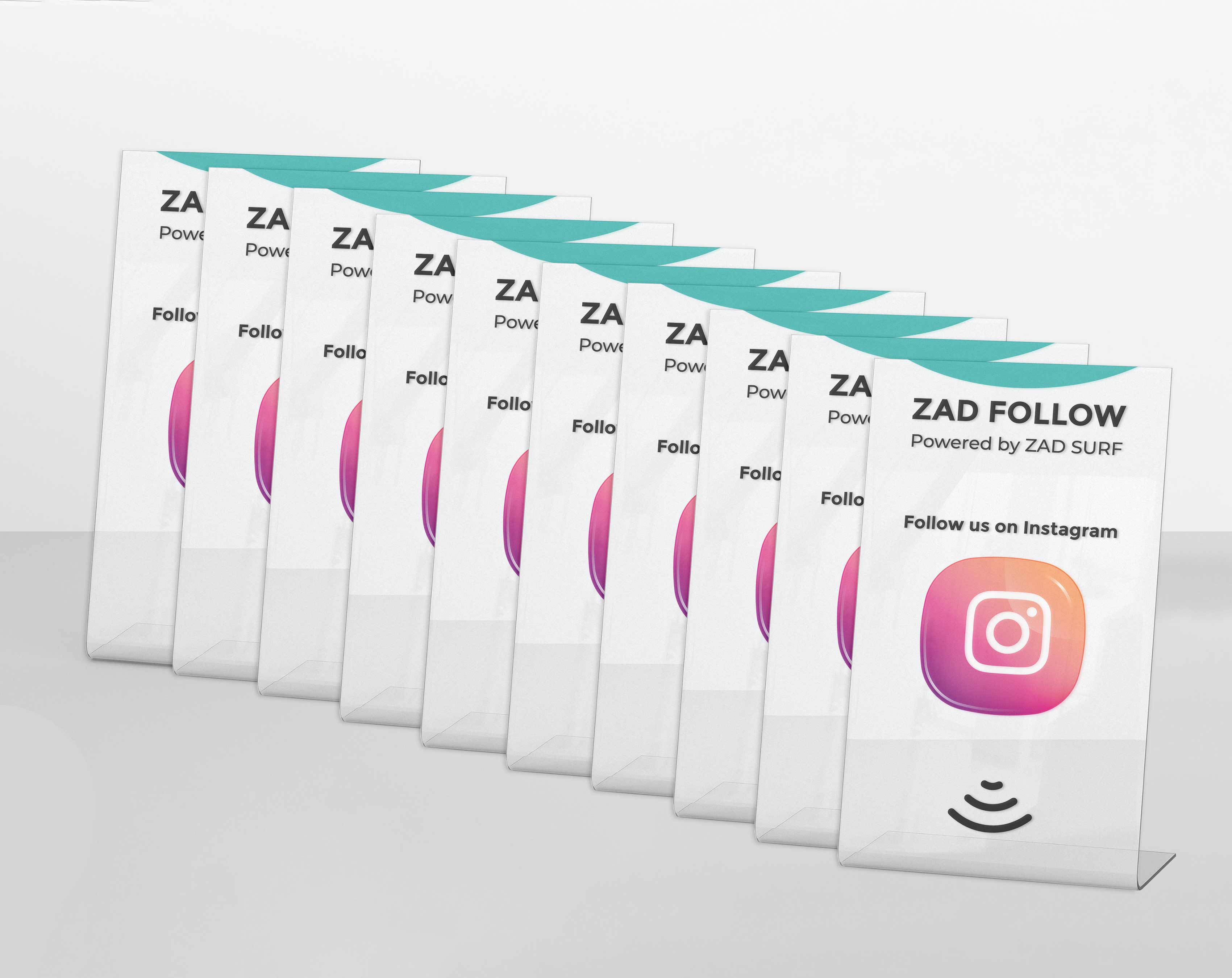 Pack of 10 Zad Follow Instagram Stand