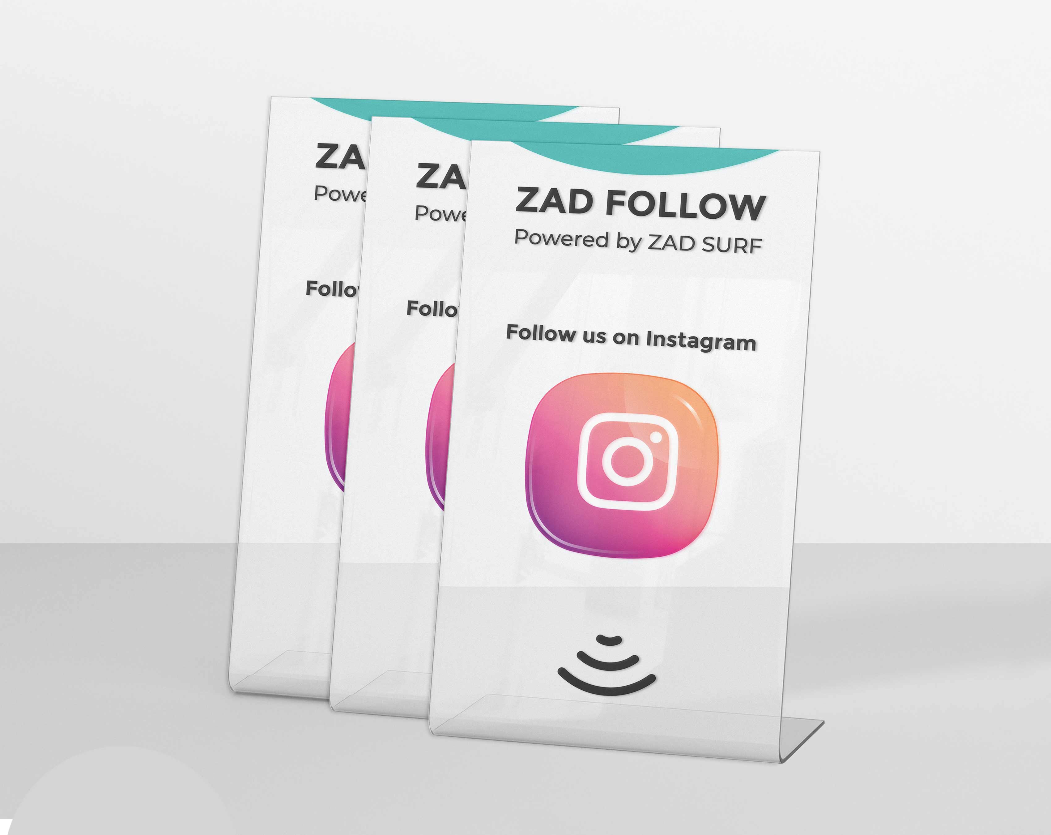 Pack of 3 Zad Follow Instagram Stand