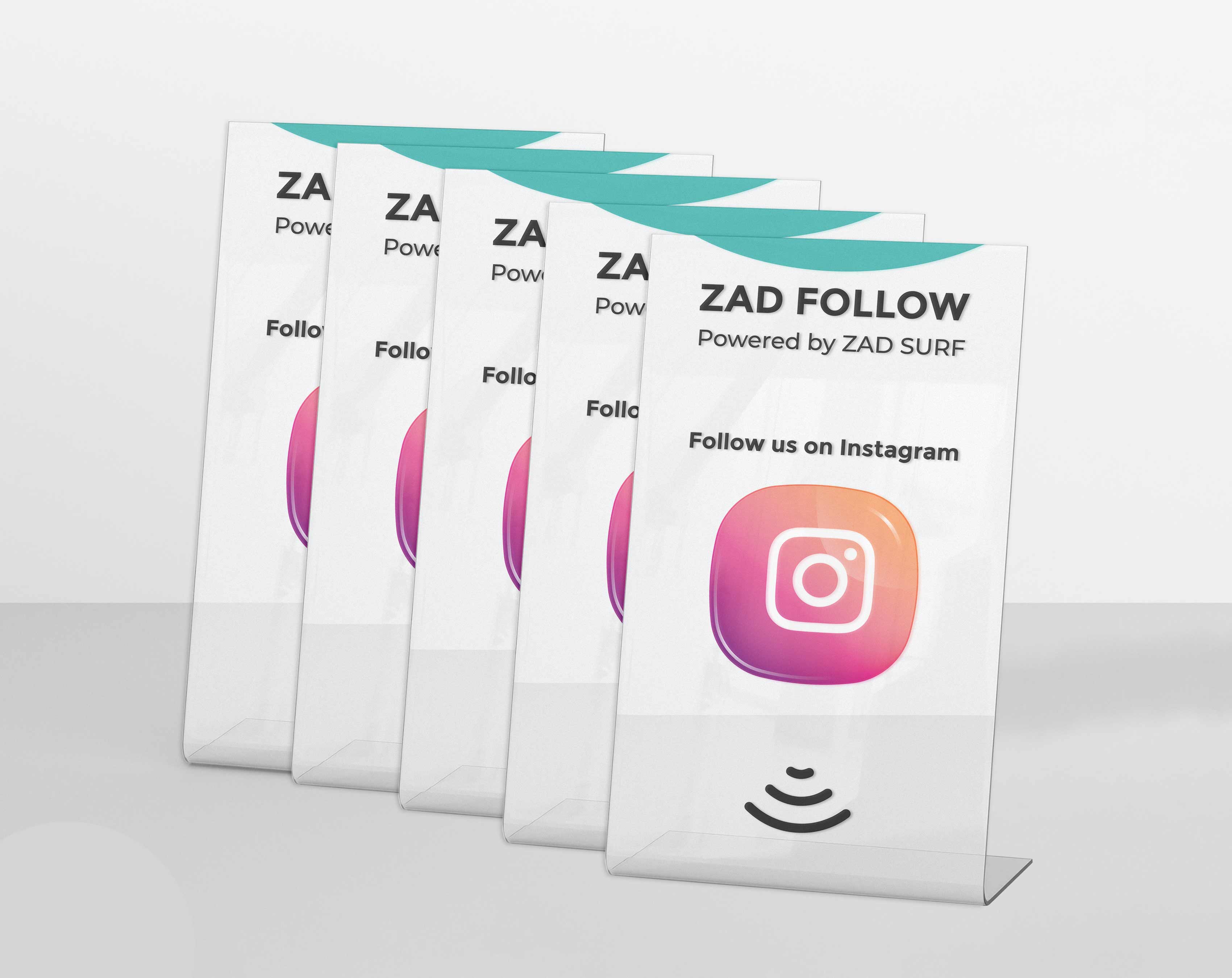 Pack of 5 Zad Follow Instagram Stand
