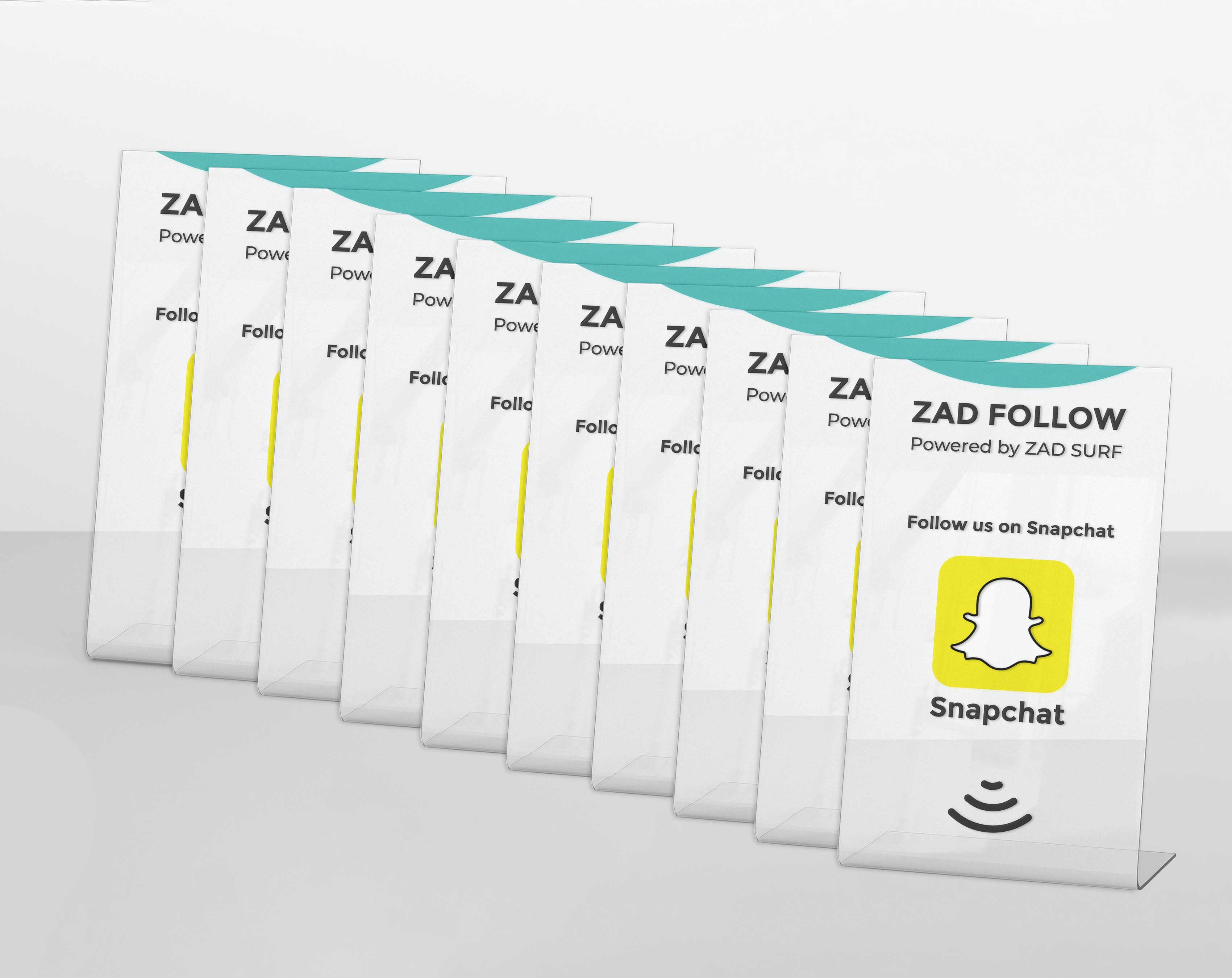 Pack of 10 Zad Follow Snapchat Stand