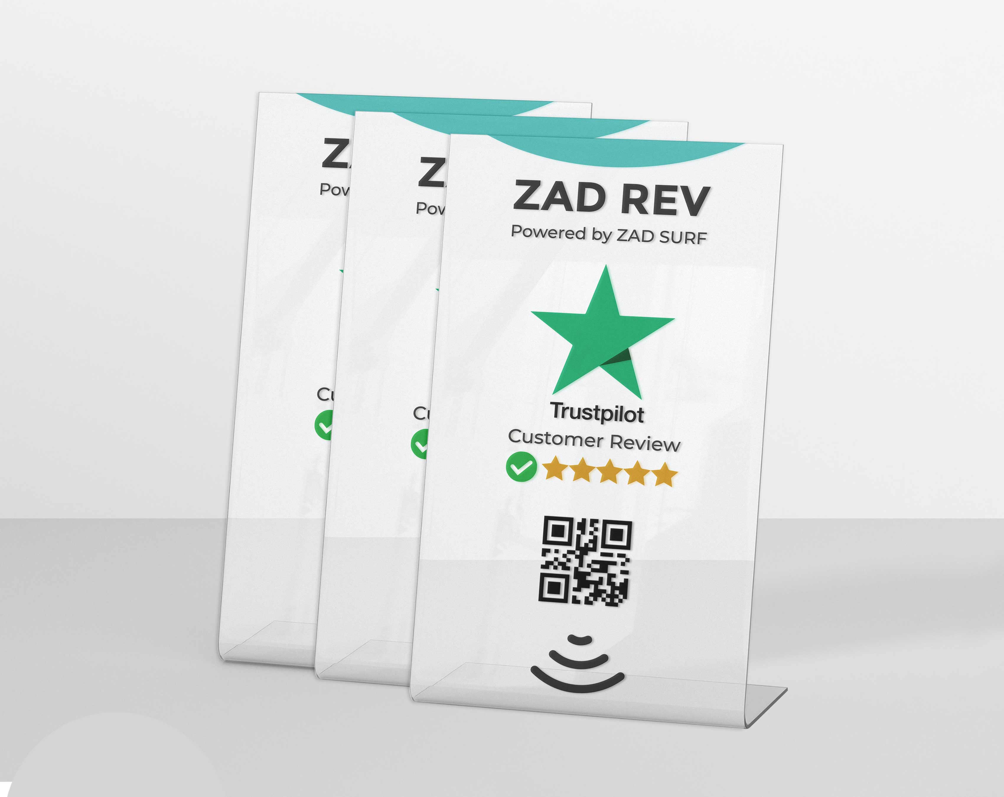 Pack of 3 Zad Rev Trustpilot Stand